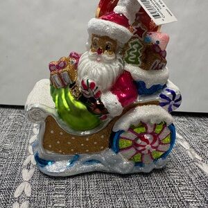 New Christopher Radko Christmas Ornament- Confectionary Santa Claus